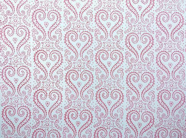 Pattern paint rollerNo15,LICIDER HEART, Patter, Wall decor roller, Paint roller, 15cm,patterned paint roller designs - Roller Rock