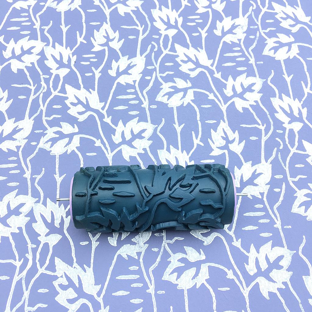 Paint roller,LEAVES,Pattern, Rubber decor roller, 15cm,patterned paint roller designs